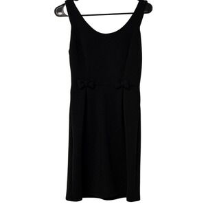 LC Lauren Conrad Women's Black Bow waist Dress Size 4 Sleeveless Sheath cocktail